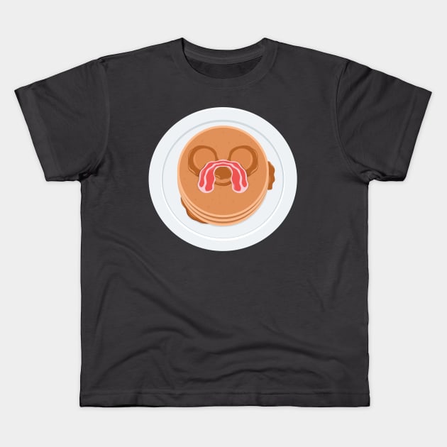 Bacon Pancakes Adventure Time Kids T-Shirt by JustSandN